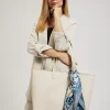 Women's Shopper Shoulder Bag Off White-Make Your Image
