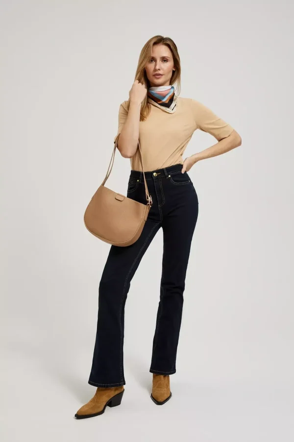 Women's Shoulder Bag with Adjustable Strap Beige-Make Your Image
