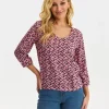 Women's Blouse with Puffy Sleeves Pink-Make Your Image