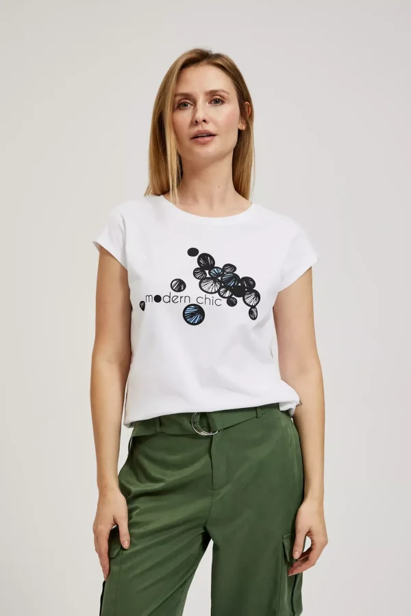 Women's Blouse with Print White-Make Your Image