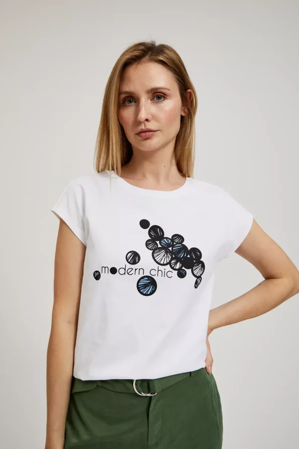 Women's Blouse with Print White-Make Your Image