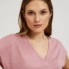 Μπλούζα Γυναικεία με Κοντό Μανίκι Dusty Pink-Make Your Image