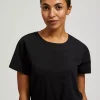 Μπλούζα Γυναικεία με Κοντό Μανίκι Μαύρο-Make Your Image