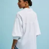 Women's Shirt with Puffy Sleeves White-Make Your Image