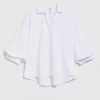 Women's Shirt with Puffy Sleeves White-Make Your Image