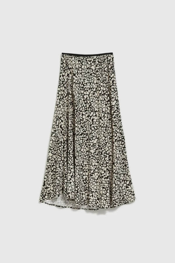 Midi Skirt with Beige Pattern - Make Your Image