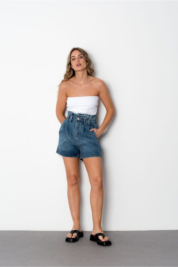 Women's Shorts Baggy Blue-Make Your Image