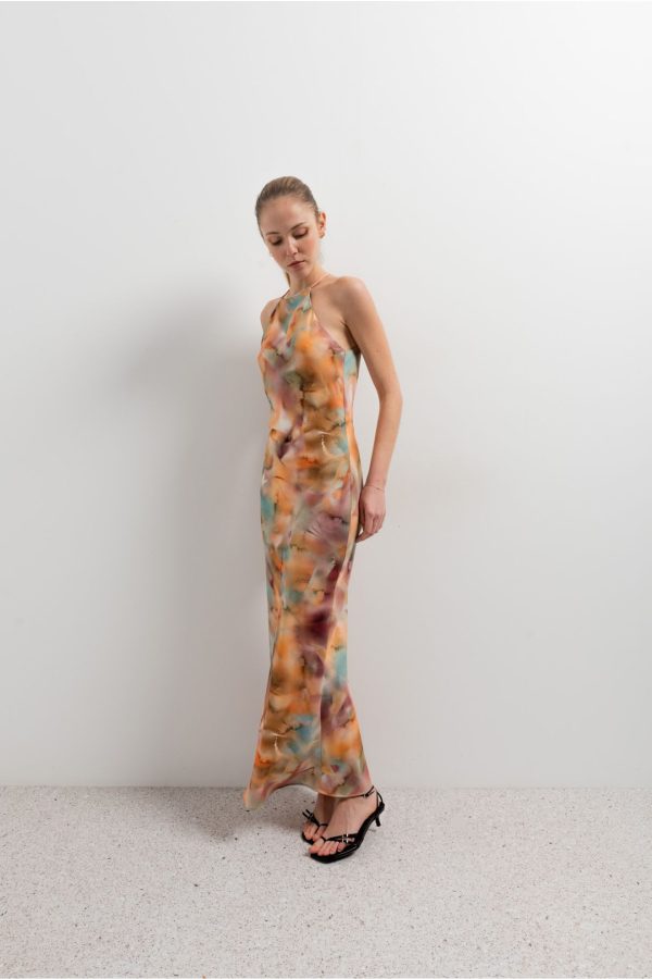 Printed Strappy Maxi Dress-Make Your Image