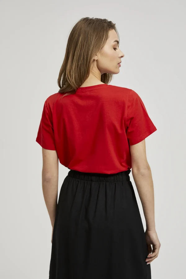 Women's Short Sleeve Blouse Red-Make Your Image