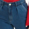 Women's Blue Straight Line Jeans - Make Your Image