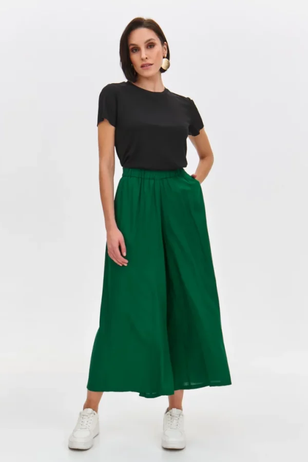Pants Women's Airy Wide Line Green-Make Your Image