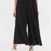 Pants Women's Airy Wide Line Black-Make Your Image