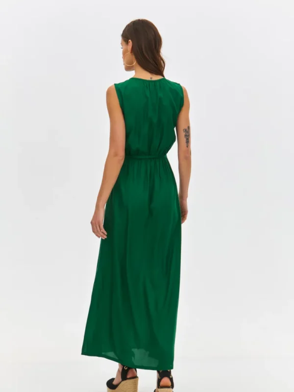 Sleeveless Maxi Dress Green-Make Your Image