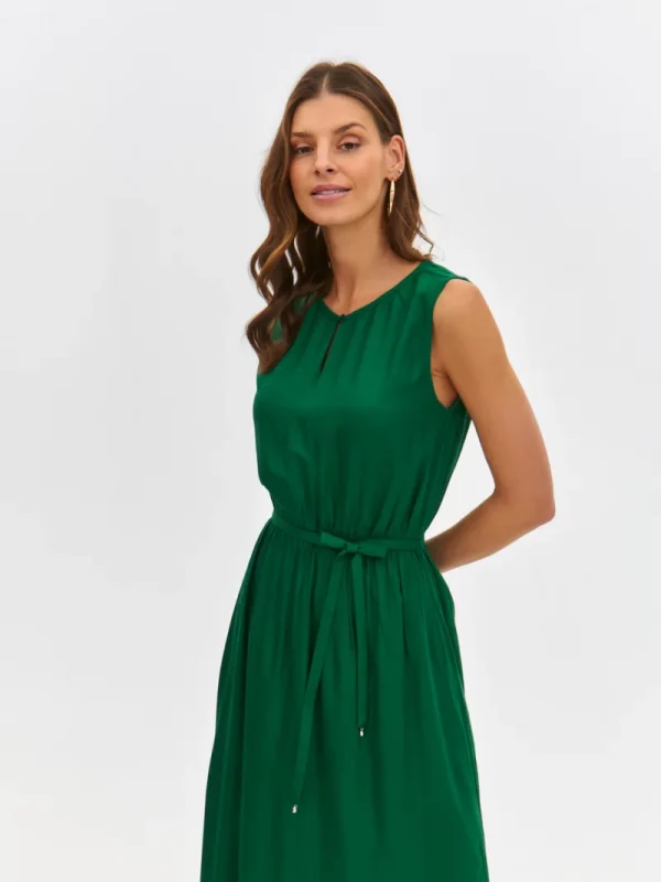 Sleeveless Maxi Dress Green-Make Your Image