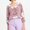 Women's Blouse With Paisley Print Red-Make Your Image