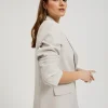 Σακάκι Γυναικείο Διπλό Μονόχρωμο Γκρι-Make Your Image