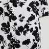 Παντελόνι Γυναικείο με Τσάκιση Φλοράλ Λευκό/Μαύρο-Make Your Image