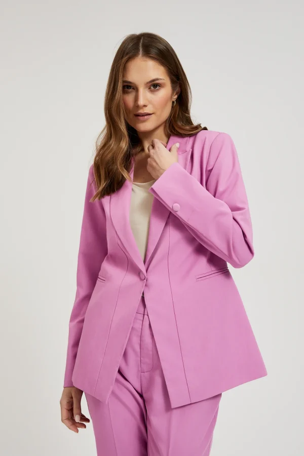 Pink One-Sided Women's Jacket-Make Your Image