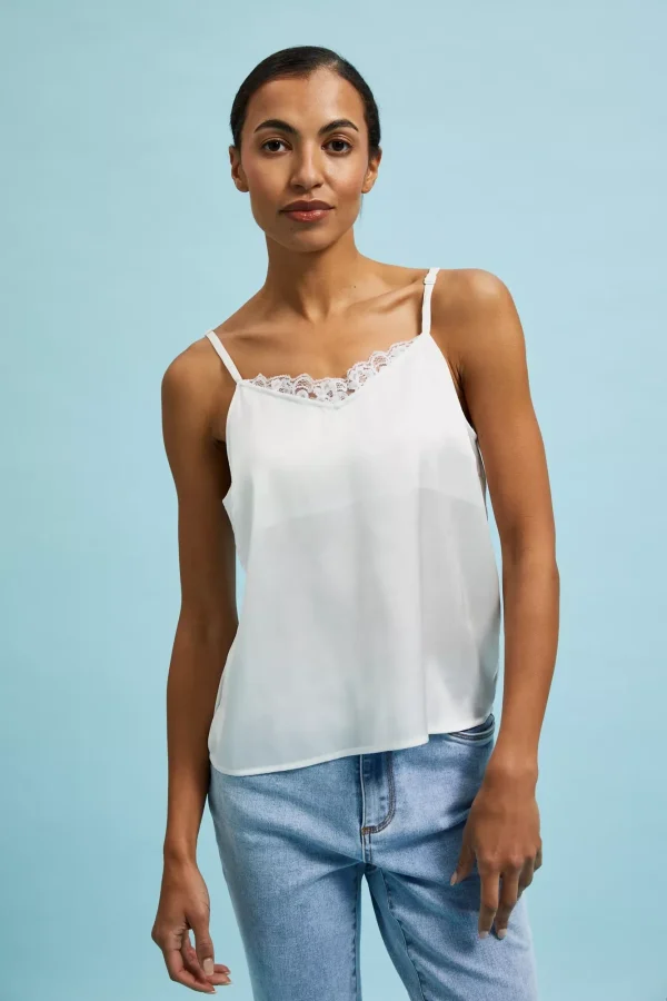 Women's Blouse with Straps Off White-Make Your Image