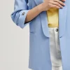 Women's Jacket with 3/4 Sleeve Blue-Make Your Image