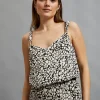 Women's Blouse with Straps and Beige Pattern-Make Your Image