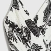 Black/White Tropical Print Full Body Suit-Make Your Image