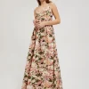 Floral Strappy Maxi Dress-Make Your Image