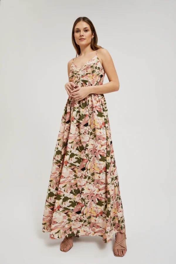 Floral Strappy Maxi Dress-Make Your Image