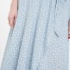 Polka Dot Midi Skirt Blue-Make Your Image