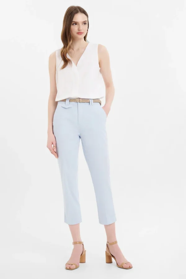 Women's Pants in Pastel Blue-Make Your Image