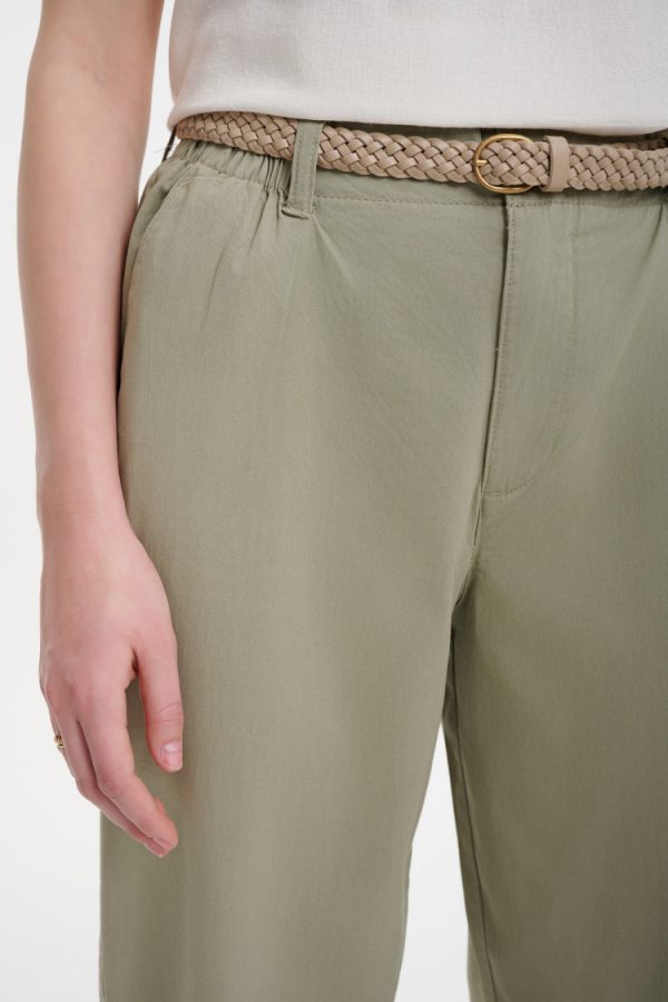 Women's Wide Pants Olive-Make Your Image