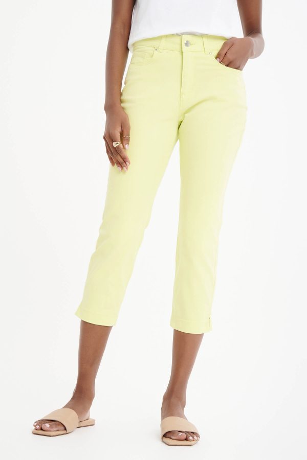Women's Yellow Capri Pants-Make Your Image